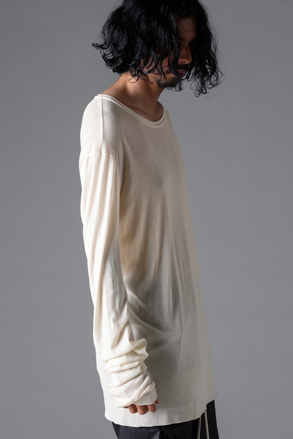 《2026SS先行予約》Gauze Jersey Long Sleeve"Black / Cream /White /Stone /Brown" / ガーゼジャージーロングスリーブ"ブラック/クリーム/ホワイト/ストーン/ブラウン"