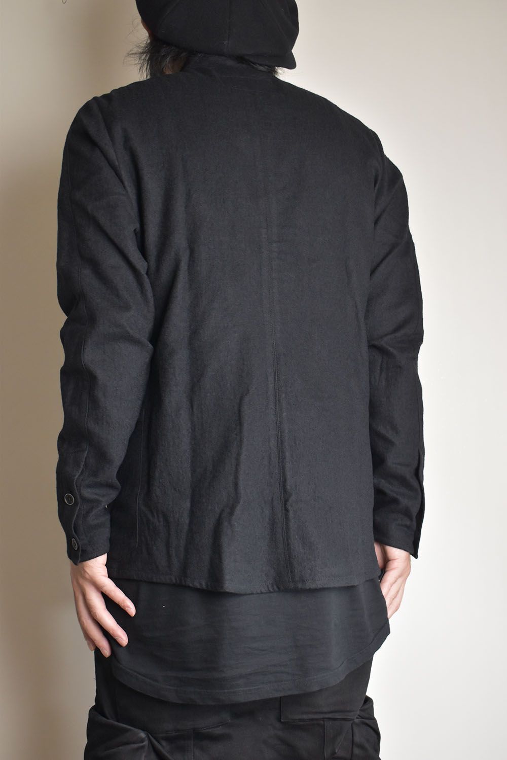 Stand Collar Shirts"Lamp Black"/スタンドカラーシャツ"ランプブラック"