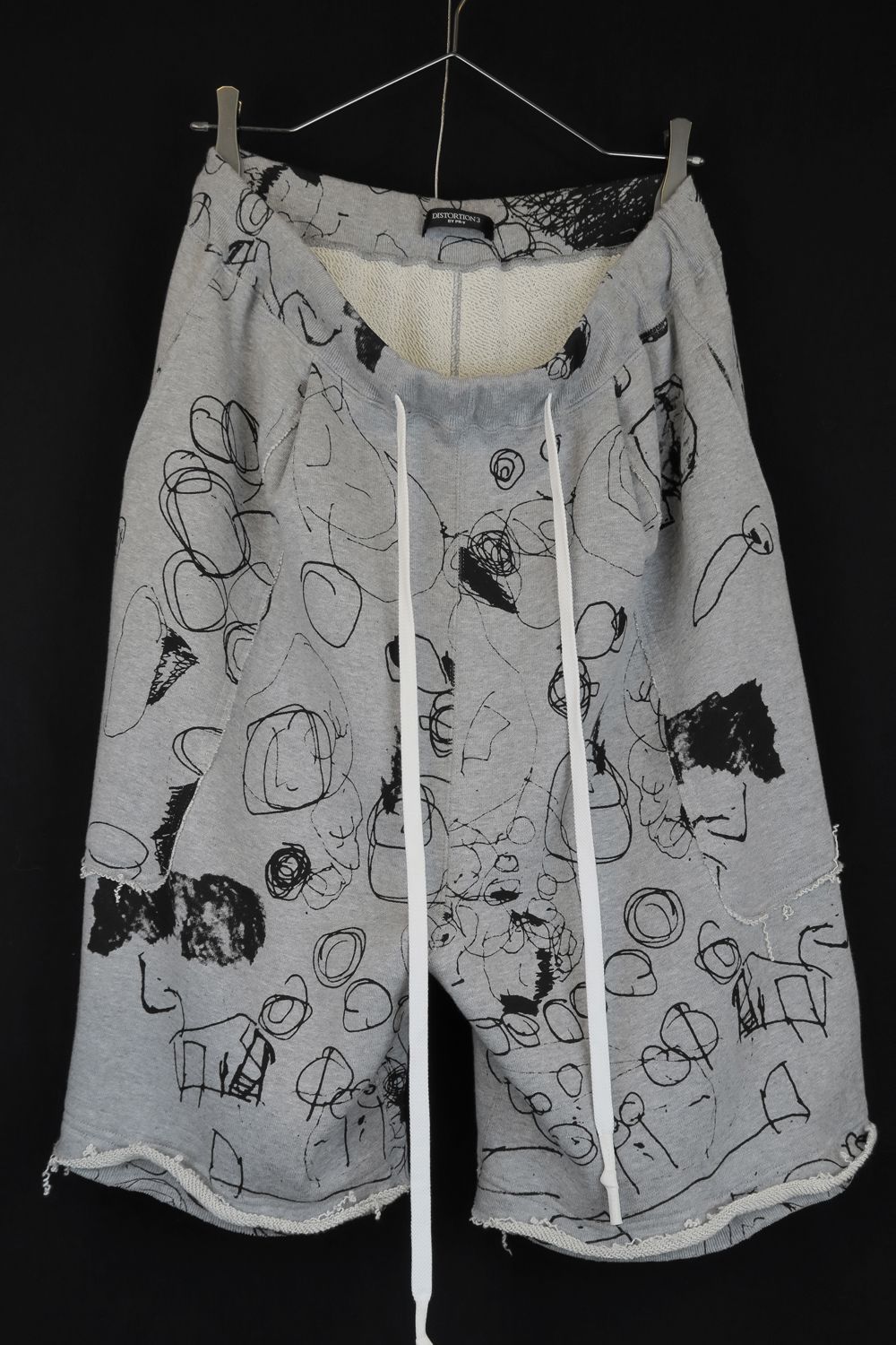 Sweat Print Wide Pants"Grey" / スウェットプリントワイドパンツ"グレー"