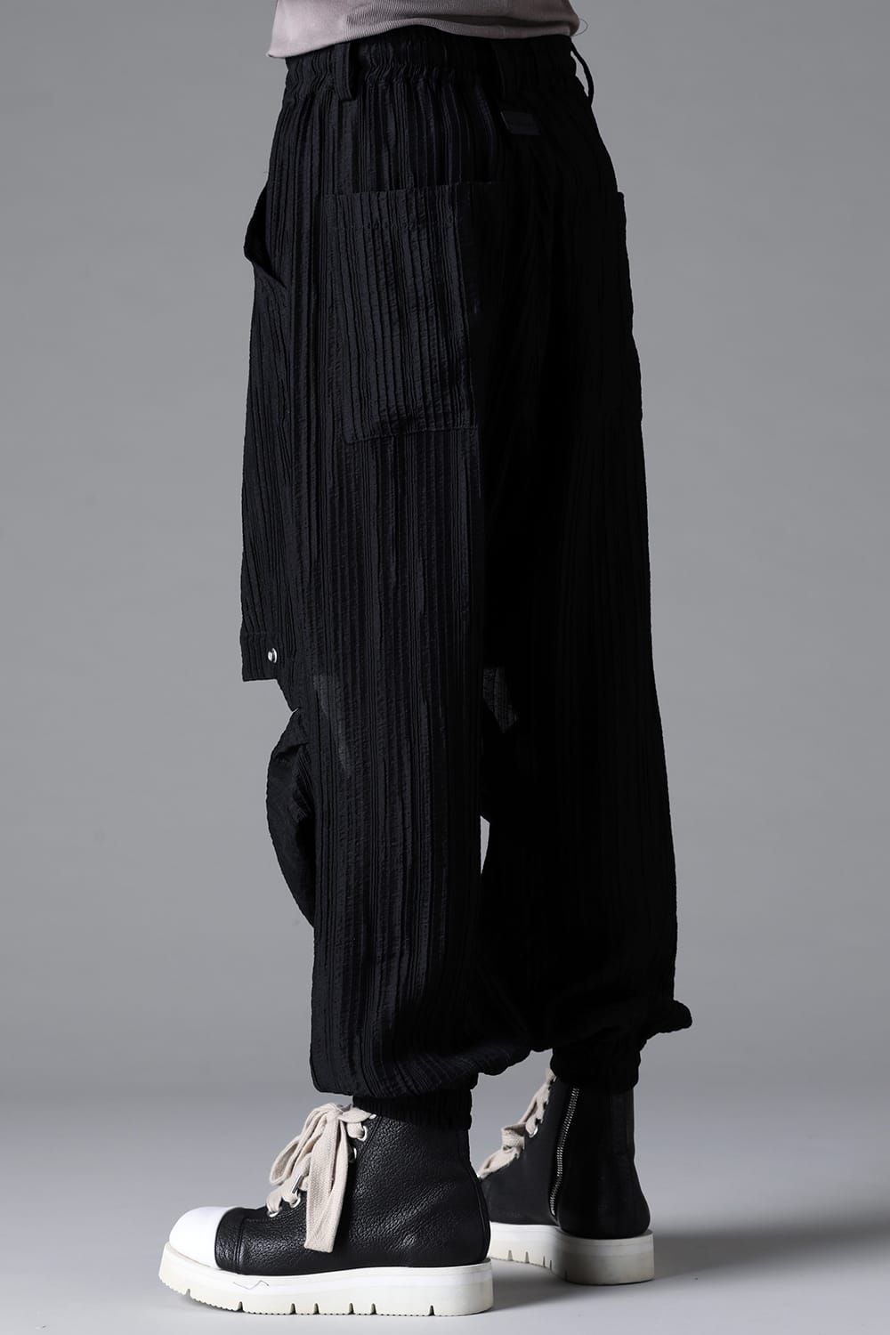 《2026SS先行予約》Front Tuck wide Jogger Pants"Black / Sand" /フロントタックワイドジョガーパンツ"ブラック/サンド"