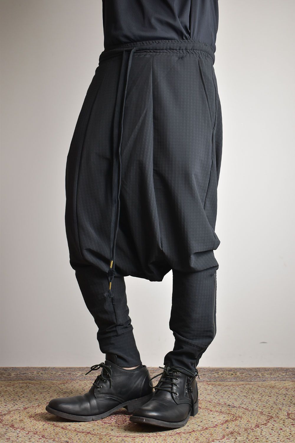 Storm Fleece Low Crotch Sarrouel Pants"Balck"/ストームフリースロークロッチサルエルパンツ"ブラック"