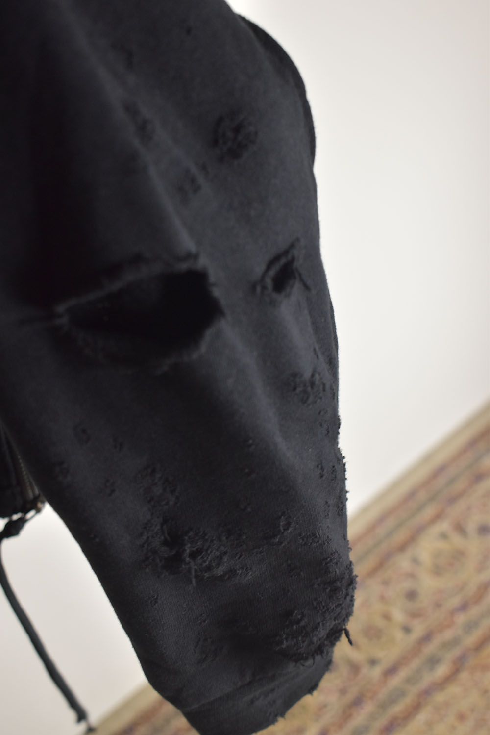 Untwisted Sweat Oversized Pullover Hoodie "Black" / 無撚糸裏毛オーバーサイズプルオーバーフーディー"ブラック"