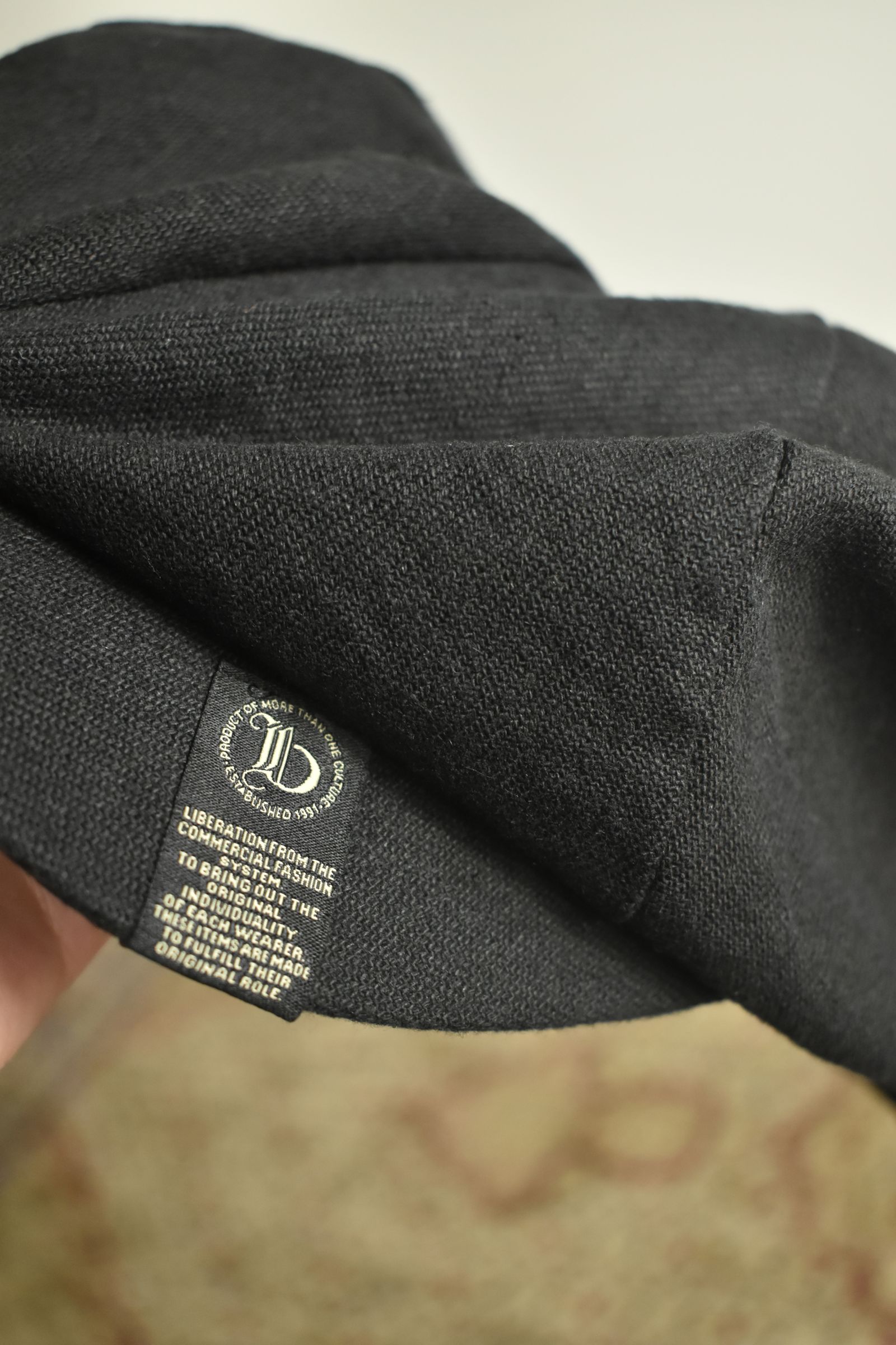 Backbrushed Twill Casquette "Black" / バックブラッシュドツイルキャスケット"ブラック"