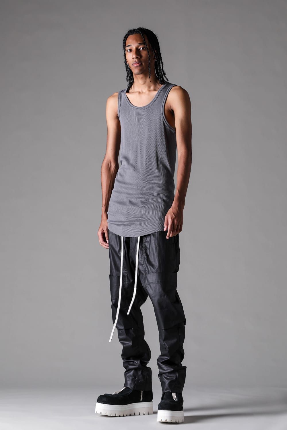 《2027SS先行予約》Regular Rib Tank Top"Grey" / レギュラーリブタンクトップ "グレー"