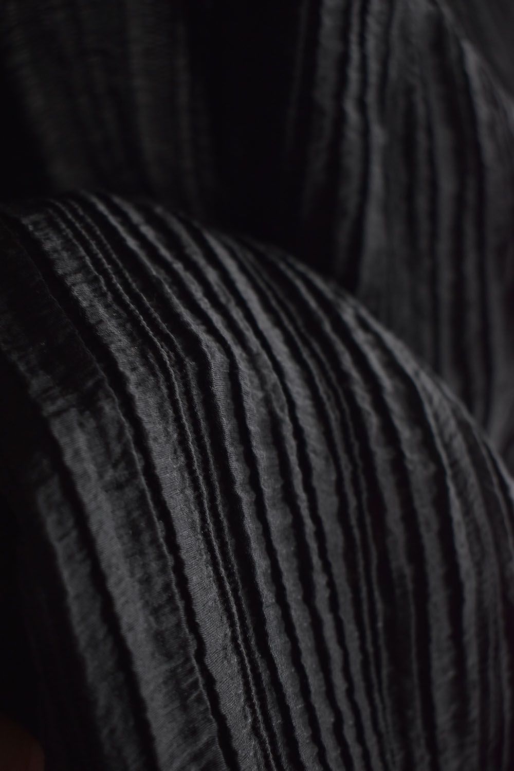 Sheer Yoryu Hoodie Shirts"Black"/シアーフーディシャツ"ブラック"