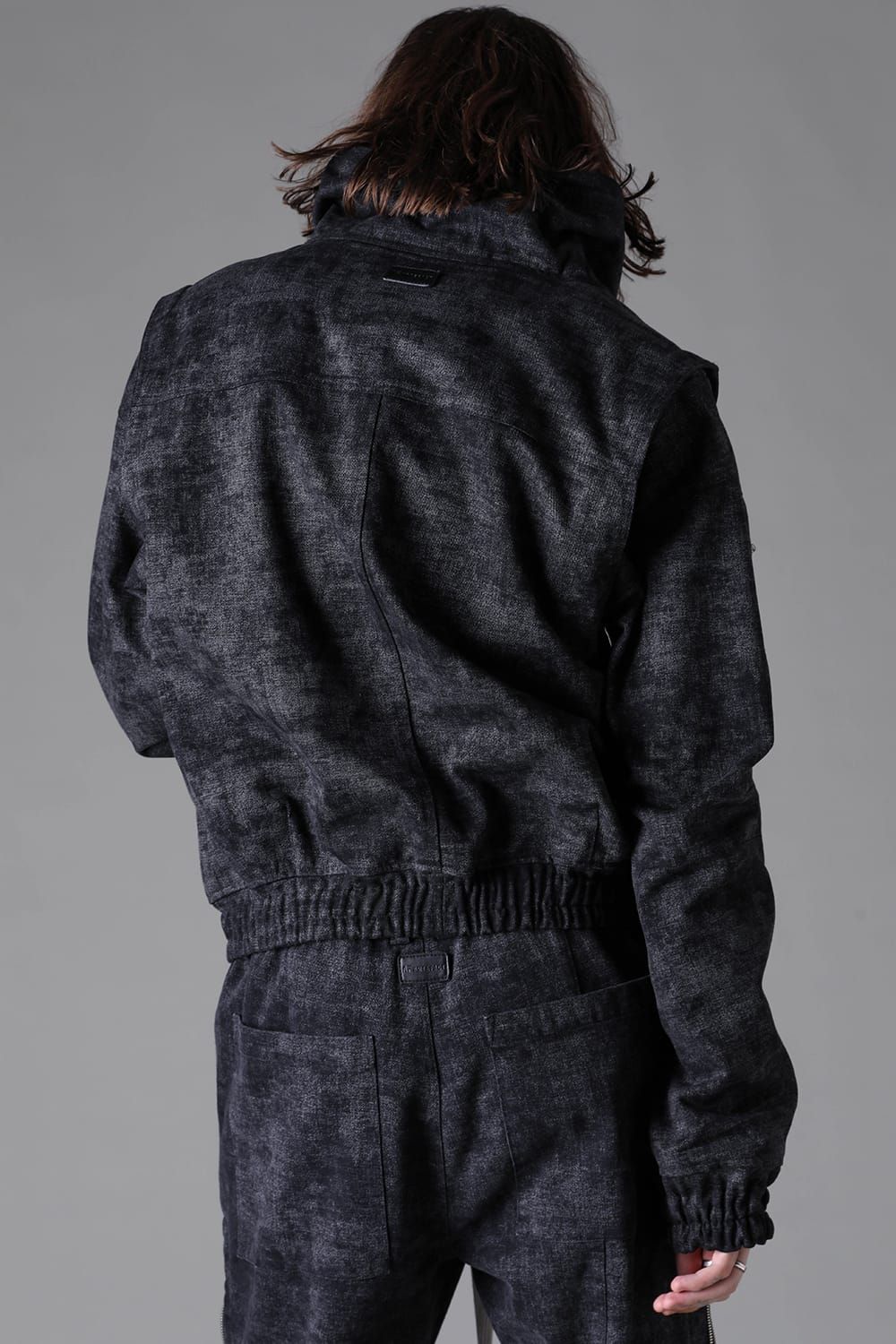 《2026AW先行予約》Synthetic Leather High Neck Blouson "D.Grey" / シンセティックレザーハイネックブルゾン"ダークグレー"