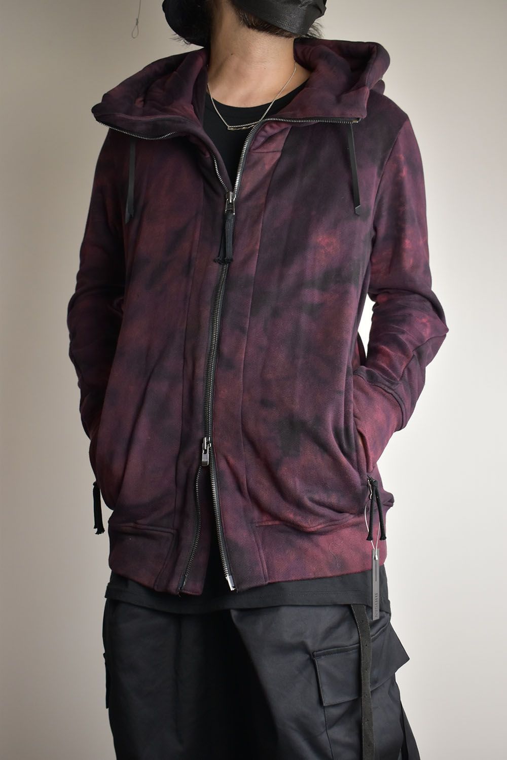 Non Ply Yarn Lined Hooded Jacket"Red" /  無撚糸裏毛フーデッドジャケット"レッド"