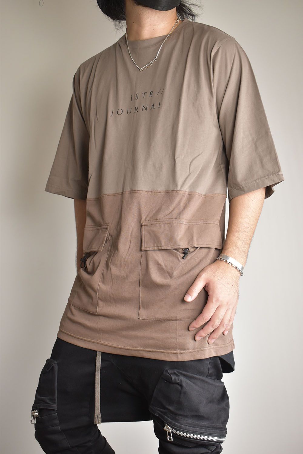 Switching Pocket Tee"Walnut" / スウィッチングポケットTee"ウォルナット"