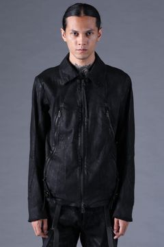 《2027SS先行予約分》Stretch Denim Coated Jacket"Black" / ストレッチデニムコーディングジャケット"ブラック"