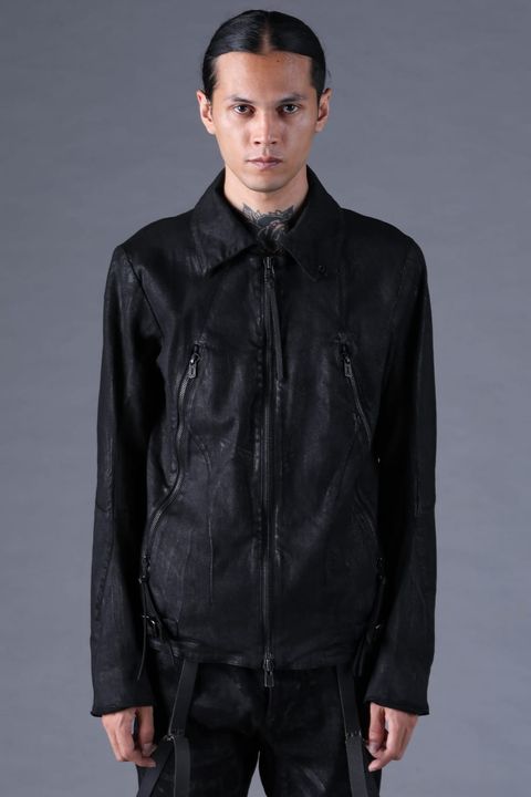 《2027SS先行予約分》Stretch Denim Coated Jacket"Black" / ストレッチデニムコーディングジャケット"ブラック"