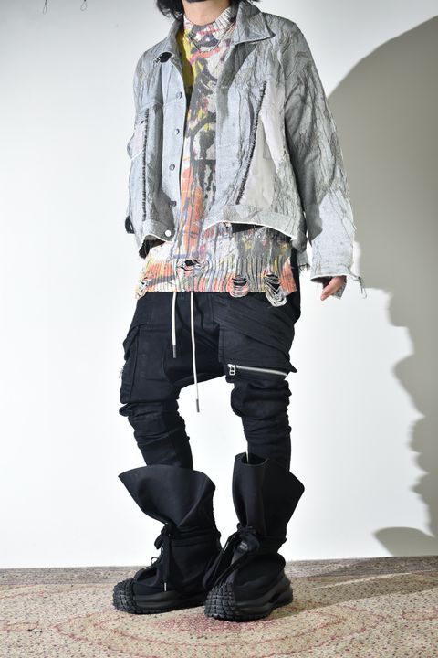 サルエルスキニーも合うサックブーツ