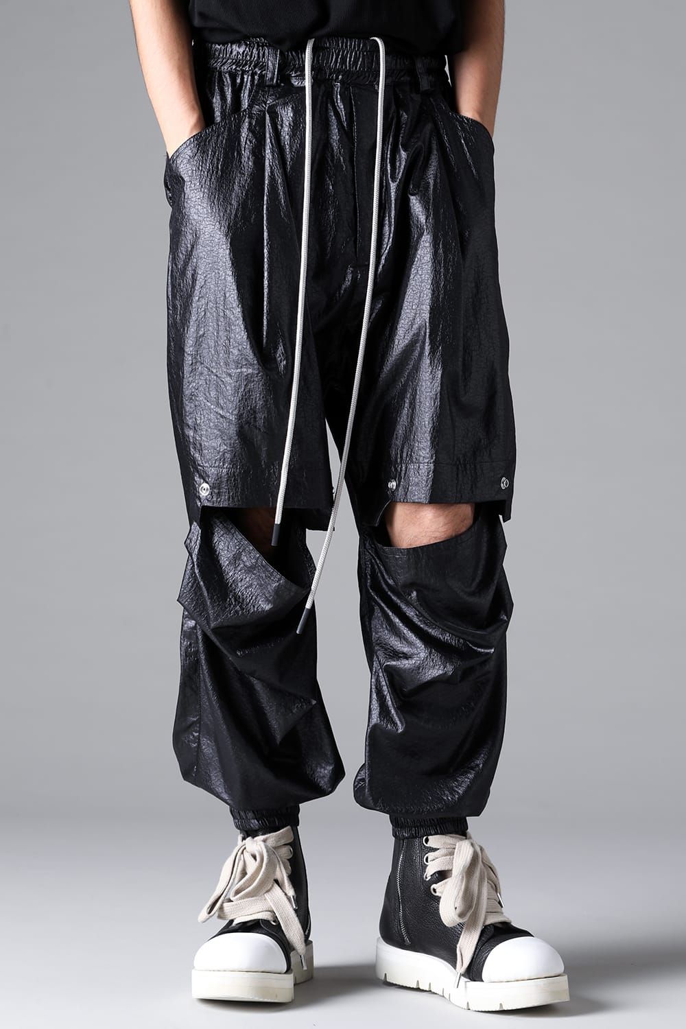 《2026SS先行予約》Front Tuck wide Jogger Pants"Black " /フロントタックワイドジョガーパンツ"ブラック"