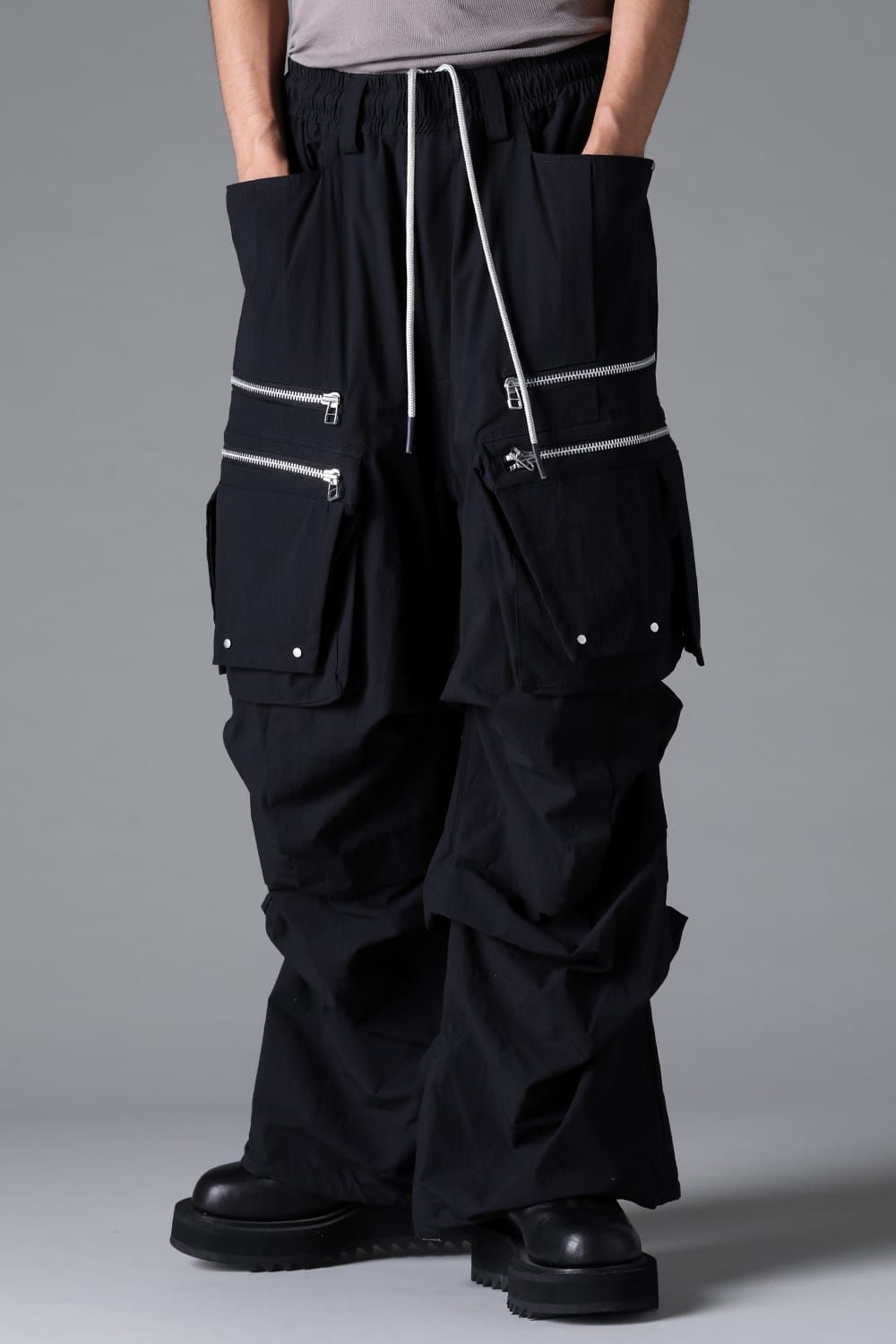 《2026SS先行予約》Cargo Tuck Wide Pants"Black / White /Stone" / カーゴタックワイドパンツ"ブラック/ホワイト/ストーン"