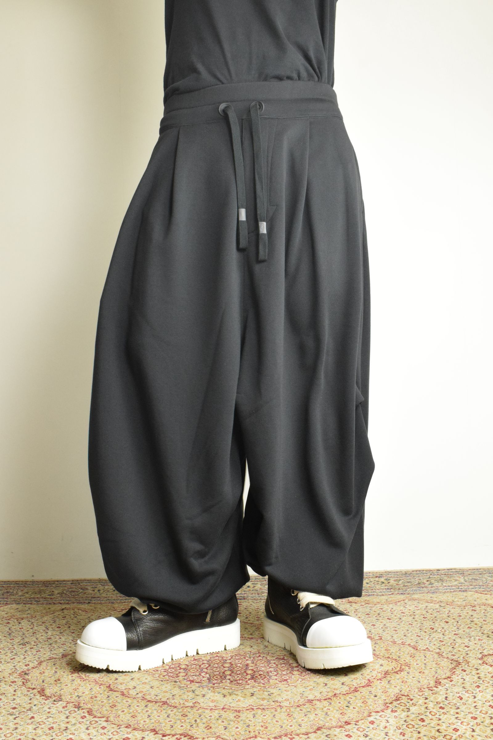 Sarouel Wide Sweat Pants"Black" / サルエルワイドスウェットパンツ"ブラック"