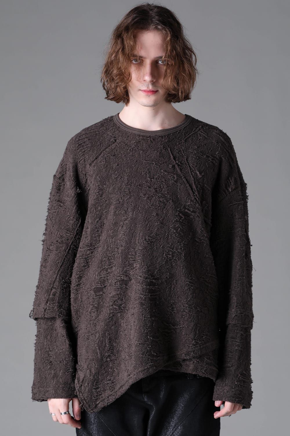 《2026AW先行予約》Layerd Over Sized Pullover"Khaki" / レイヤードオーバーサイズプルオーバー"カーキ"