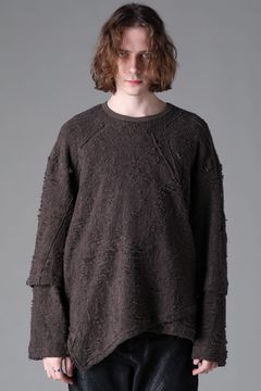 《2026AW先行予約》Layerd Over Sized Pullover"Khaki" / レイヤードオーバーサイズプルオーバー"カーキ"