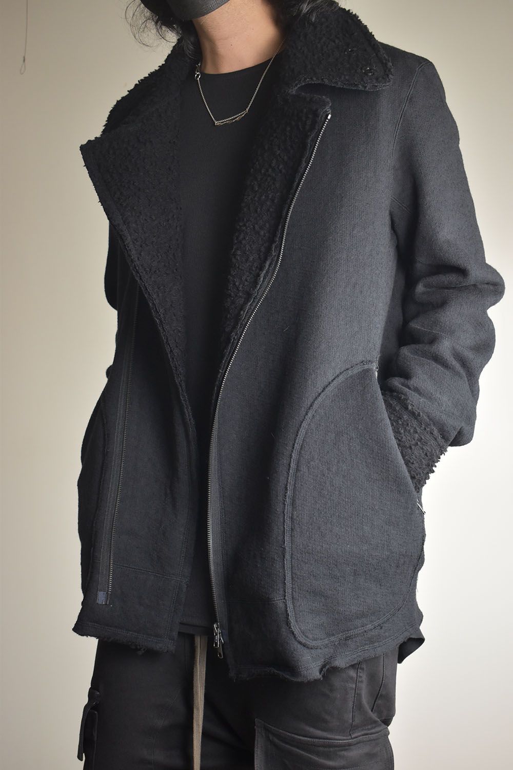 Dread Boa Zip Up Jacket"Black" / ドレッドボアジップアップジャケット"ブラック"