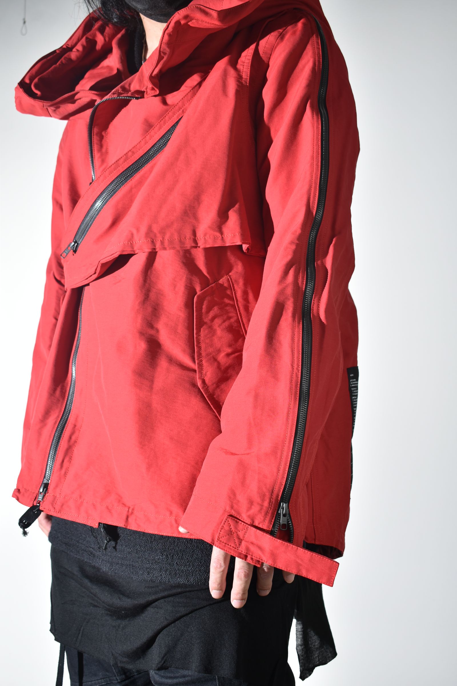 Multi Zip Short Mods Coat"Red" / マルチジップショートモッズコート"レッド"