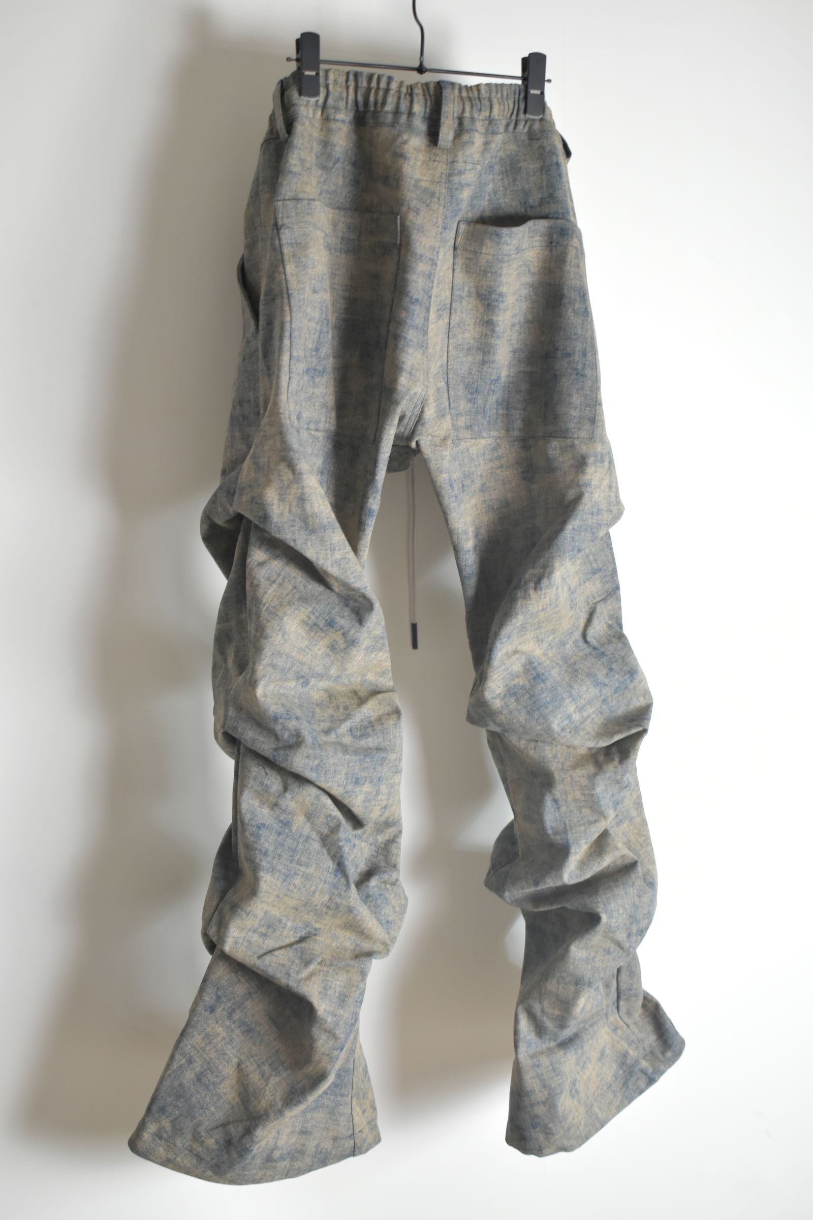 Blended Shades Denim Tuck Bootscut Pants"Steel Blue"/ ブレンデッドシェイドデニムタックブーツカットパンツ"スティールブルー"