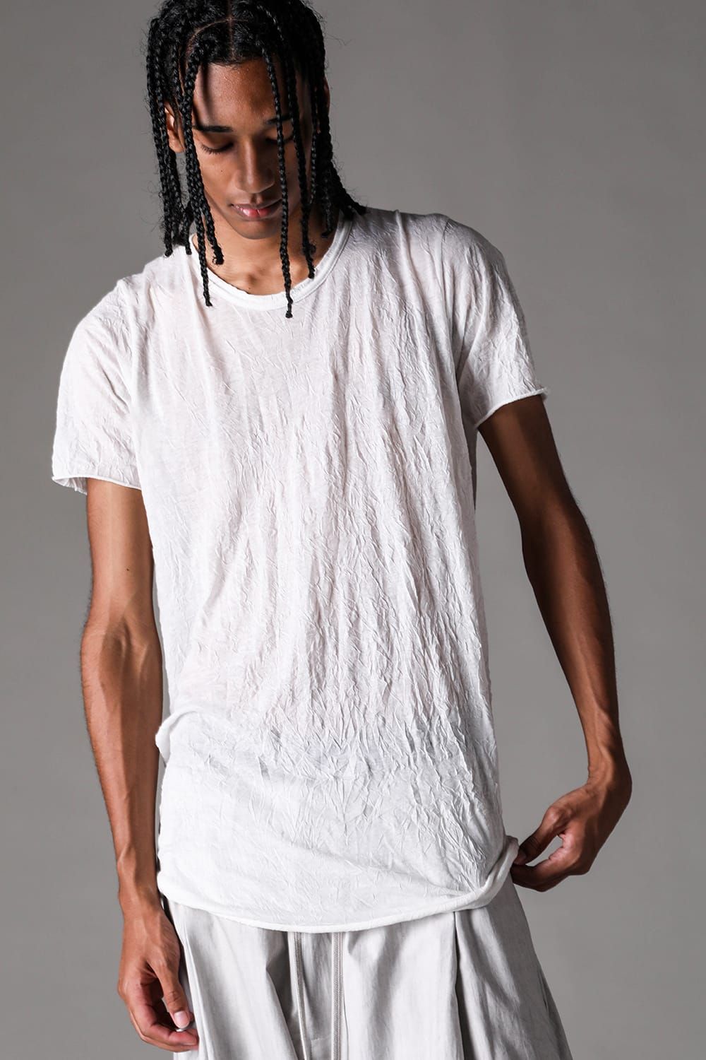 《2027SS先行予約》Washed Guize Crew Neck Tee"Black / White /L.Grey /Grey" / ウォッシュドガーゼクルーネックTee"ブラック / ホワイト /ライトグレー /グレー"