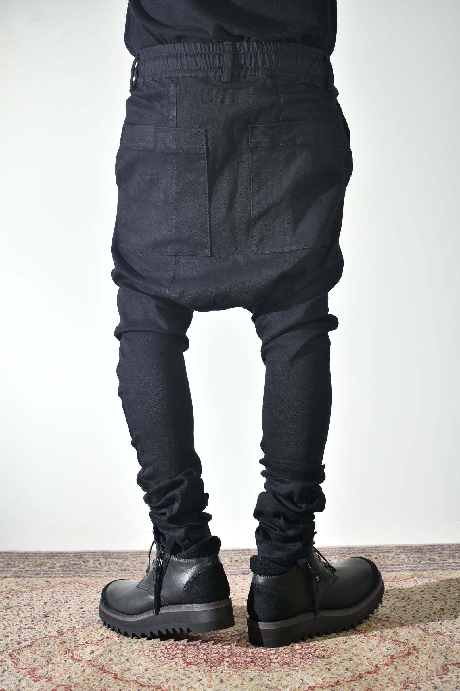 Stretch Denim Sarouel Skinny"Black" / ストレッチデニムサルエルスキニー"ブラック"