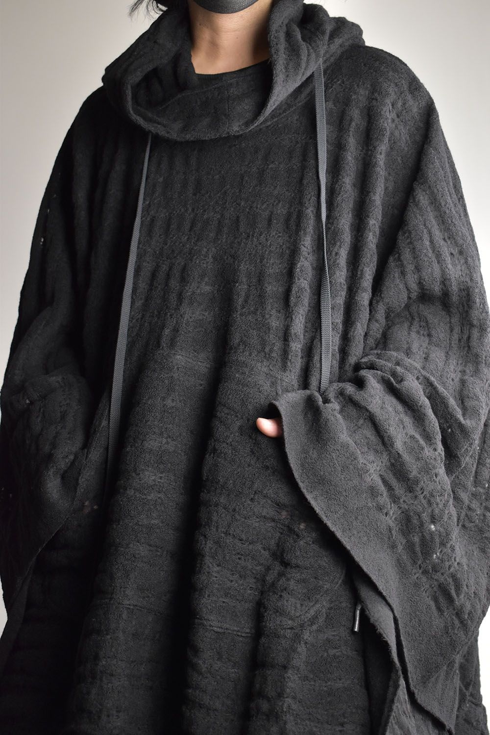 HOODIE PONCHO"Black"/フーディポンチョ"ブラック"