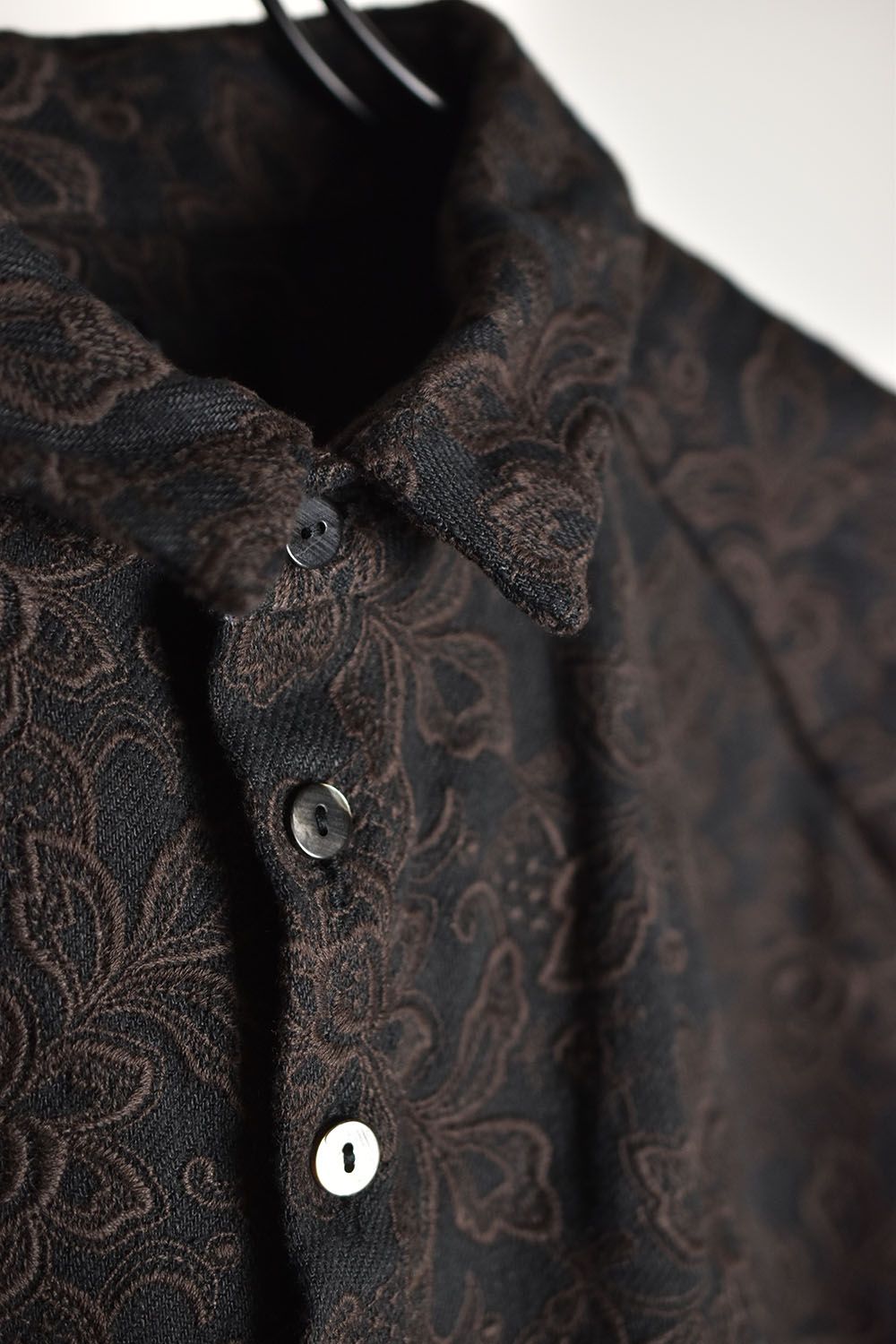 Embroidered Shirt"Dark Brown"/刺繍シャツ"ダークブラウン"