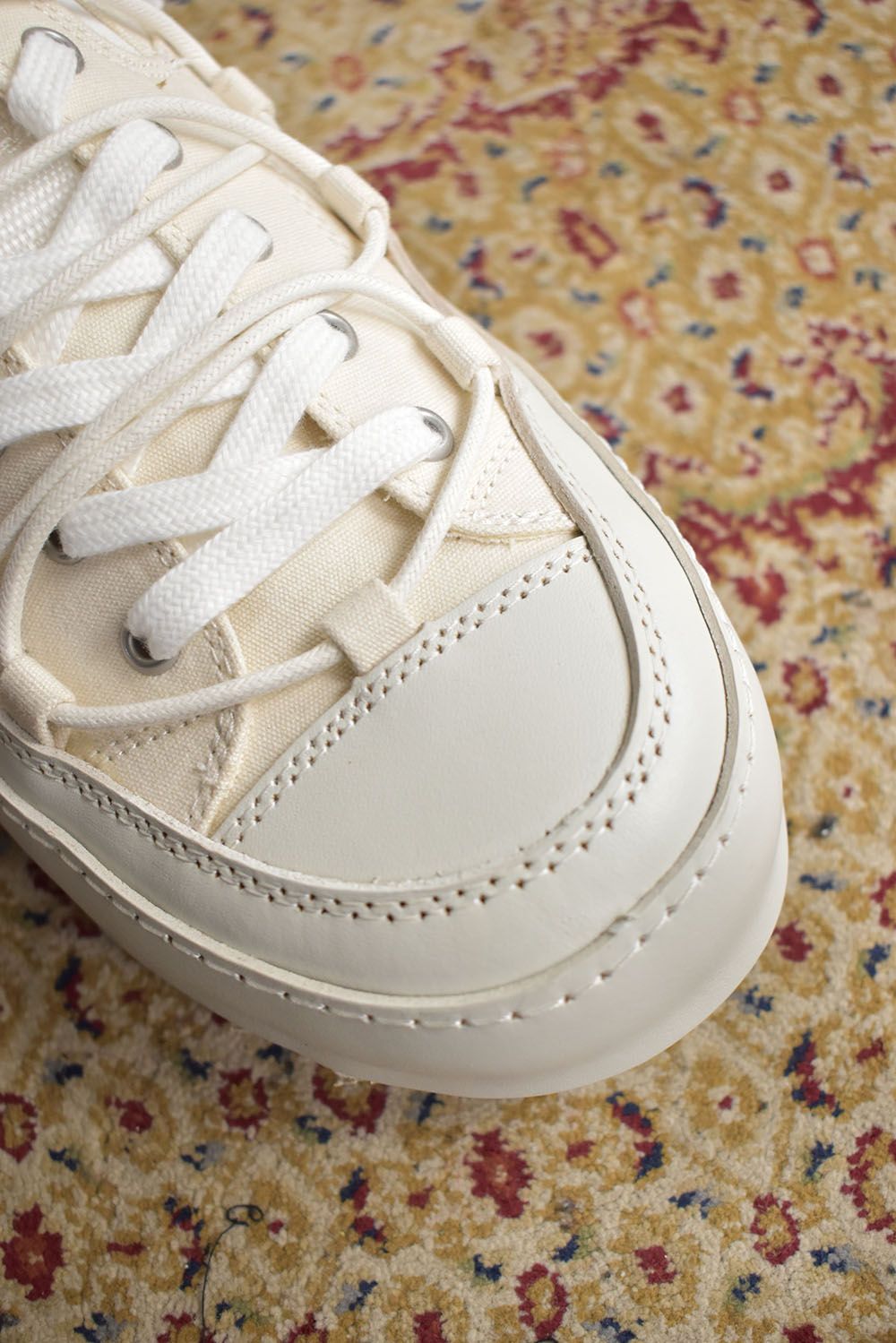 Double Lace Up Shark Sole Sneaker"White" / ダブルレースアップ シャークソールスニーカー"ホワイト"