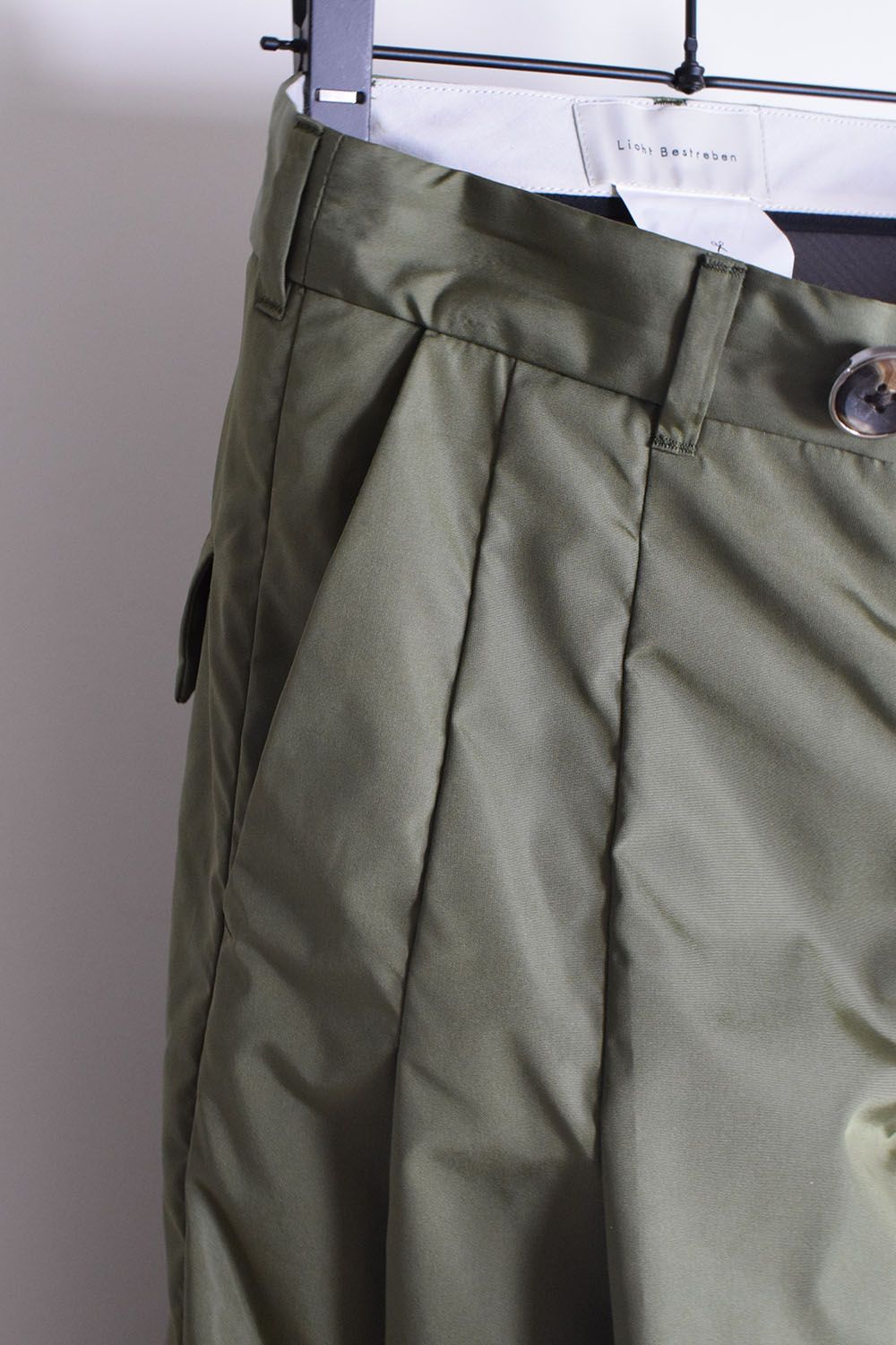 Shingle Flap Baggy Trousers "Military Green" / シンフラップバギートラウザー"ミリタリーグリーン"