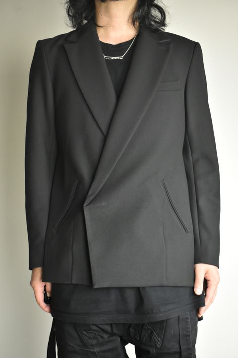 Notch Lapel Double Breasted Tailored Jacket "Black" / ノッチドラペルダブルブレストテーラードジャケット"ブラック"