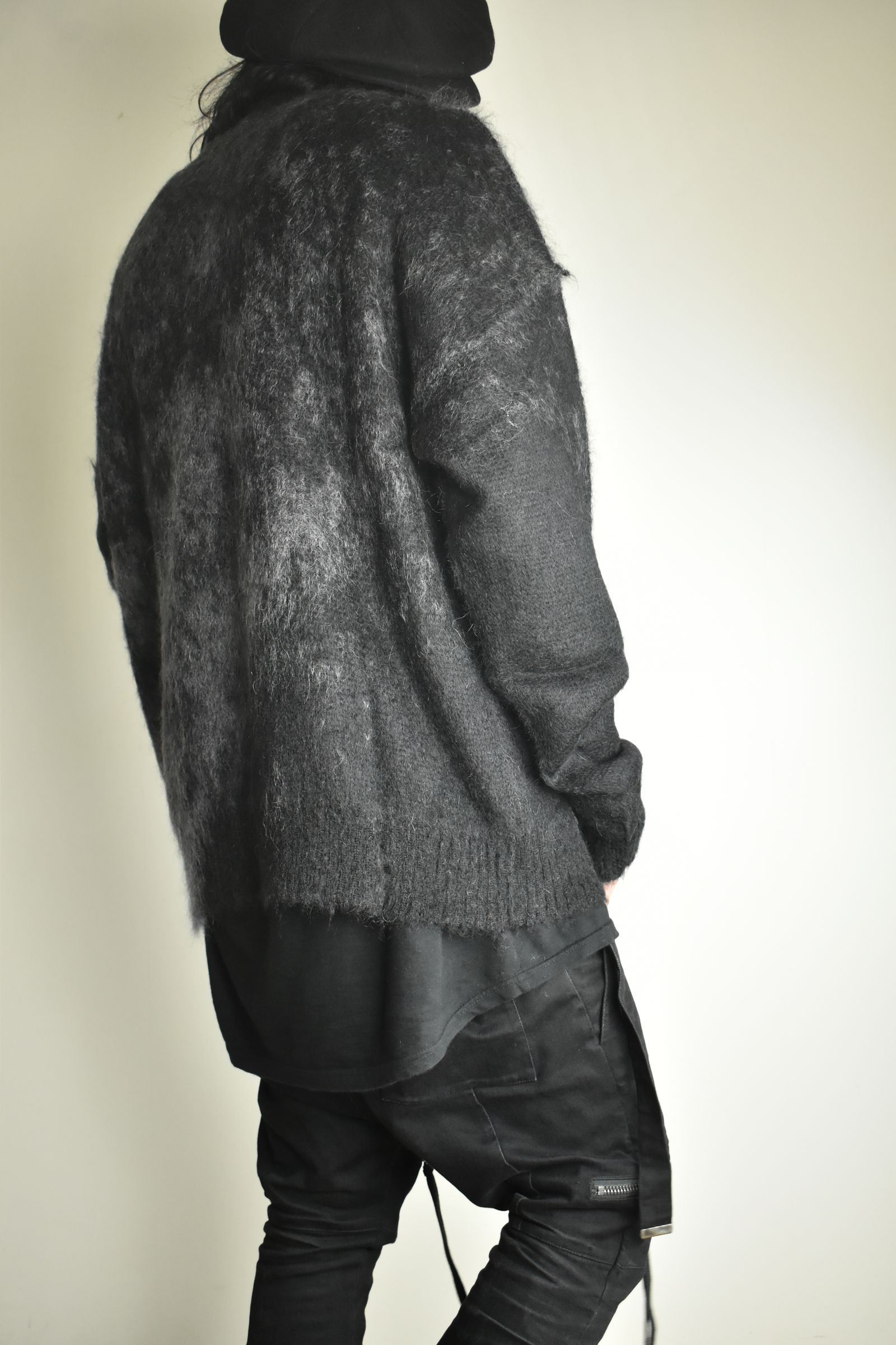 Gradation Mohair Knit Pullover"Black" / グラデーションモヘアニットプルオーバー"ブラック"