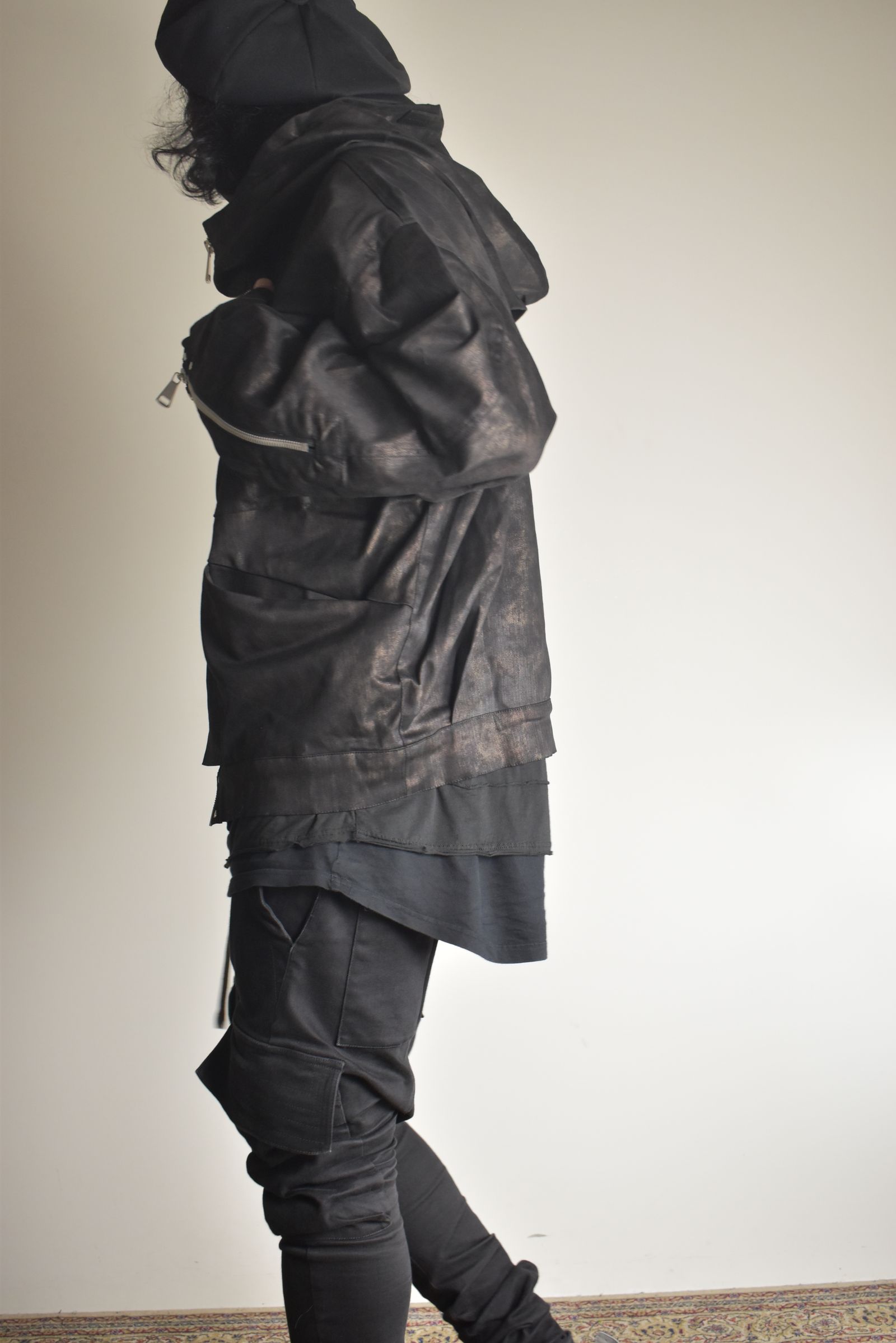 Metal Steam Camouflage Hooded Blouson"Black × Brown" / メタルスチームカモフラージュ フーデッドブルゾン"ブラック×ブラウン"
