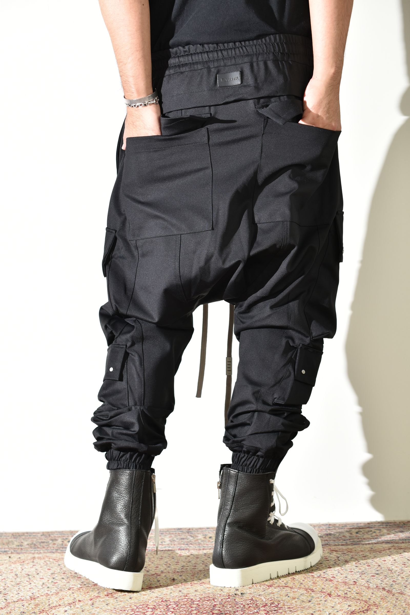 Technical Nylon Military Sarrouel Easy Pants"Black" / テクニカルナイロンミリタリーサルエルイージーパンツ"ブラック"