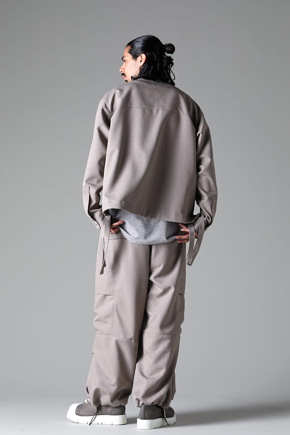 《2025AW先行予約》Cargo Wide Pants"Black / Grey" / カーゴワイドパンツ"ブラック/グレー"