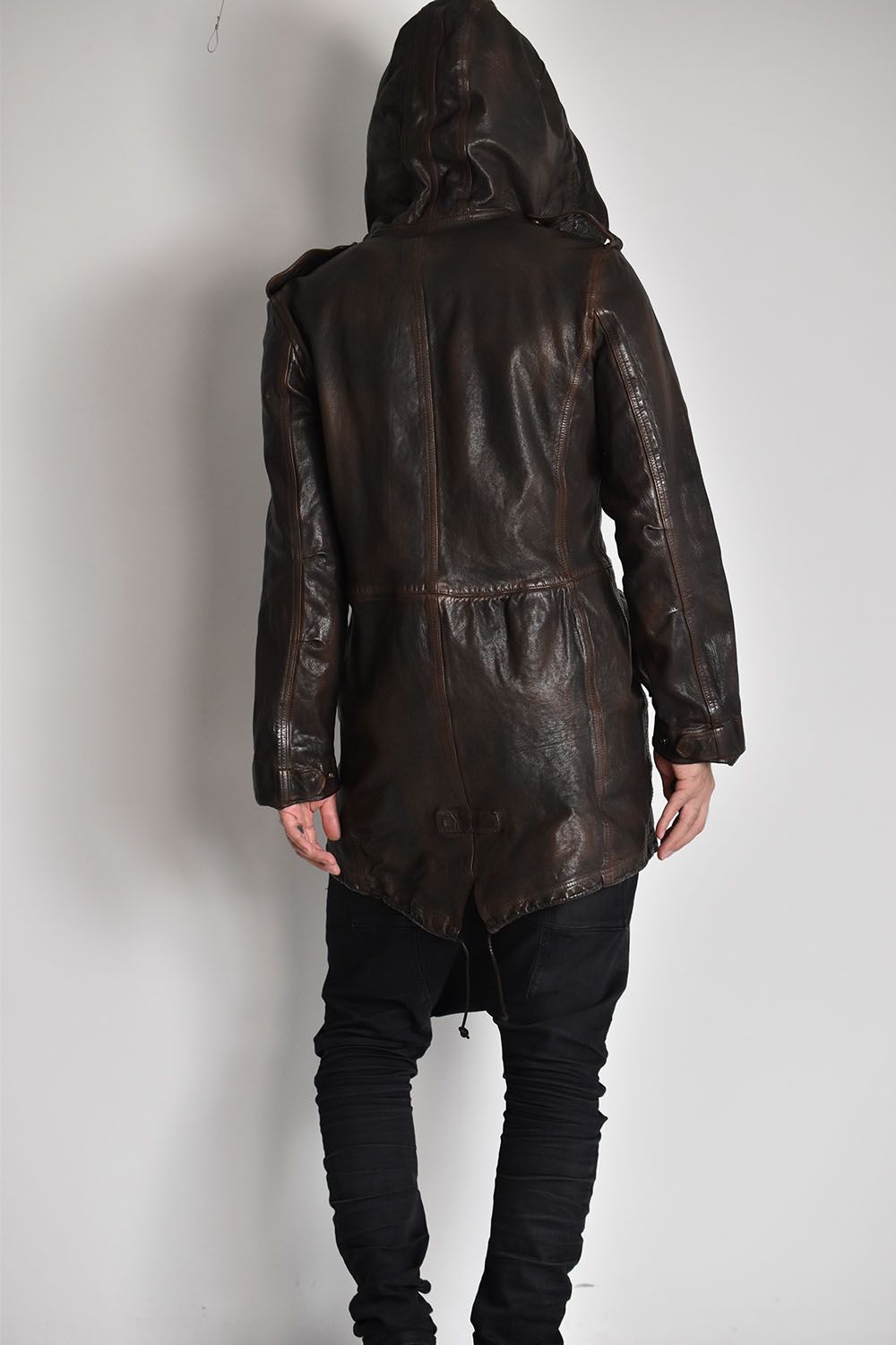 Goat Leather Mods Coat"Brown"/ ゴートタンニン製品染モッズコート"ブラウン"