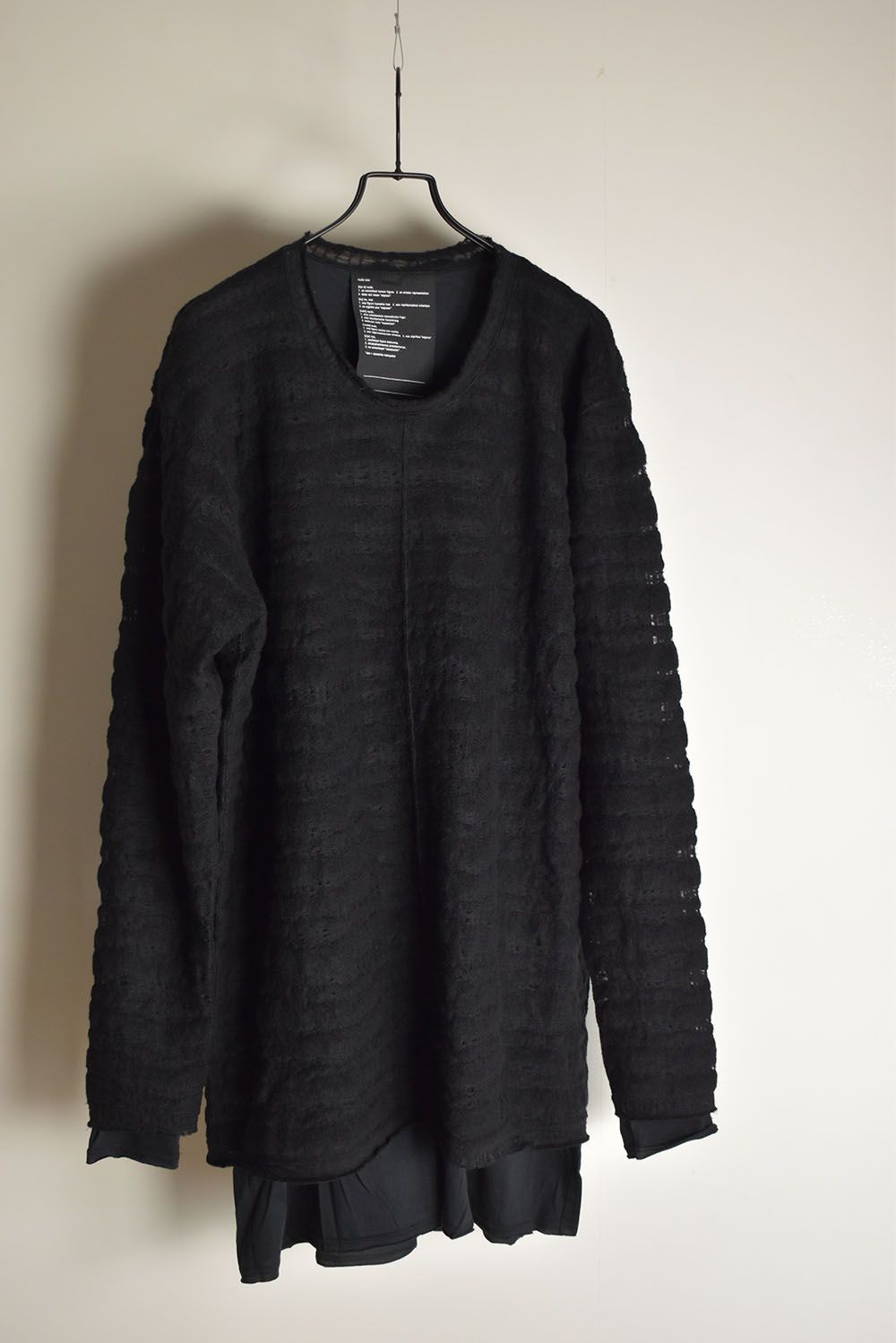 OVERSIZED LAYERED LONG SLEEVE T SHIRT"Black"/オーバーサイズドレイヤードロングスリーブTee"ブラック"