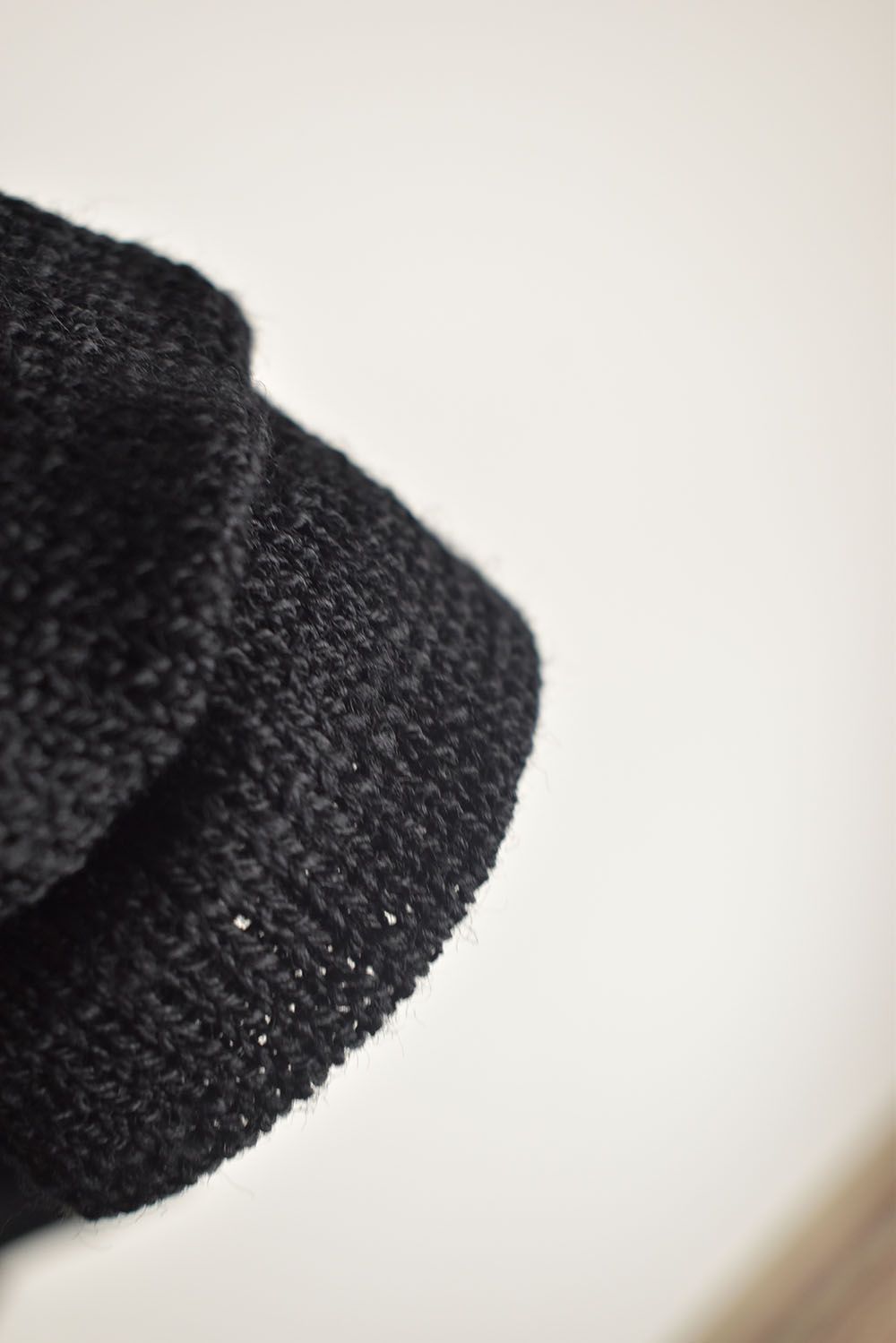 Low-Gauge knit × Cotton Jersey Layered Tee "Black" / ローゲージニット×コットンジャージレイヤードTシャツ"ブラック"