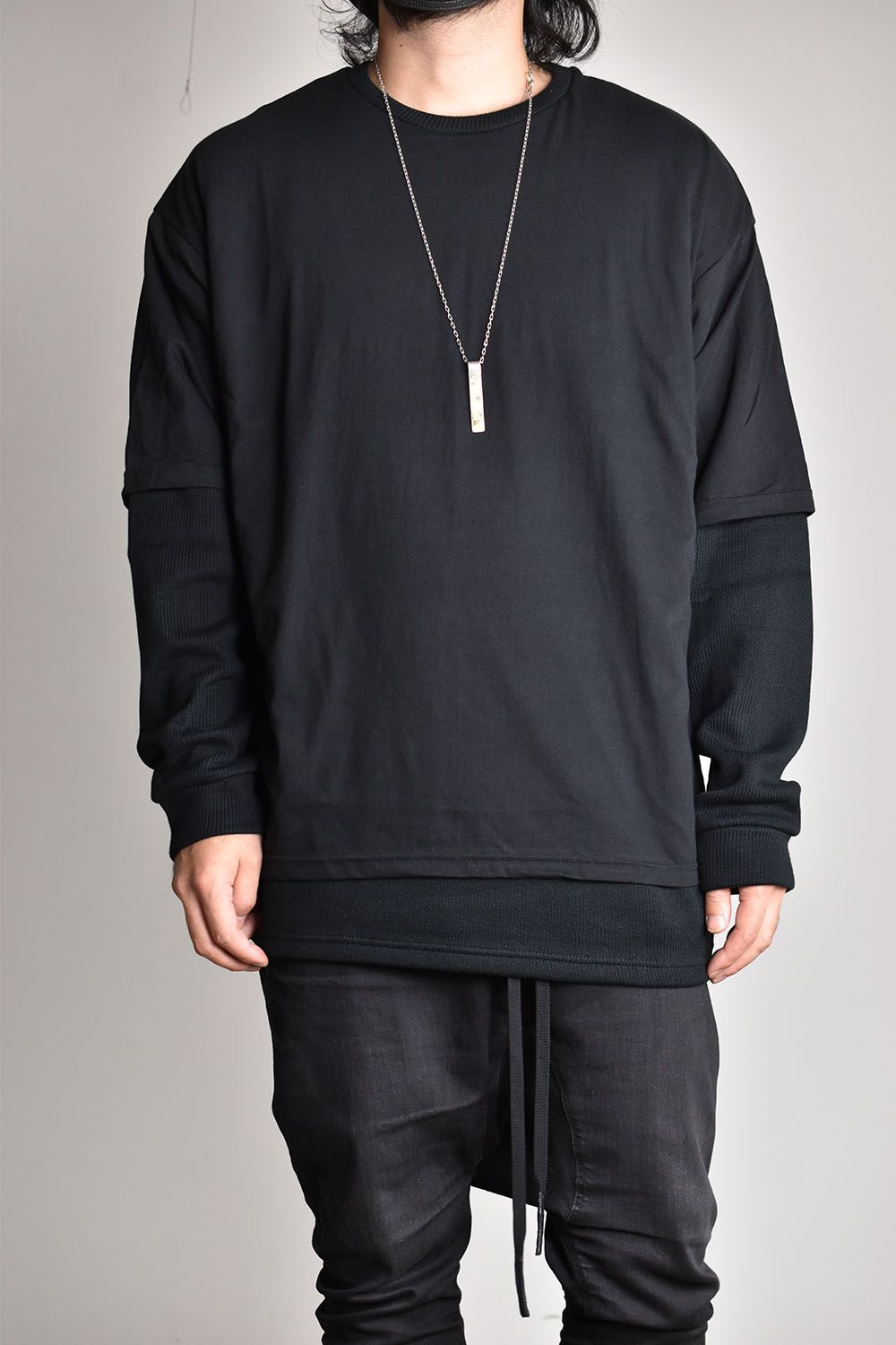 Layered Long Sleeve"Black"/レイヤードロングスリーブ"ブラック"