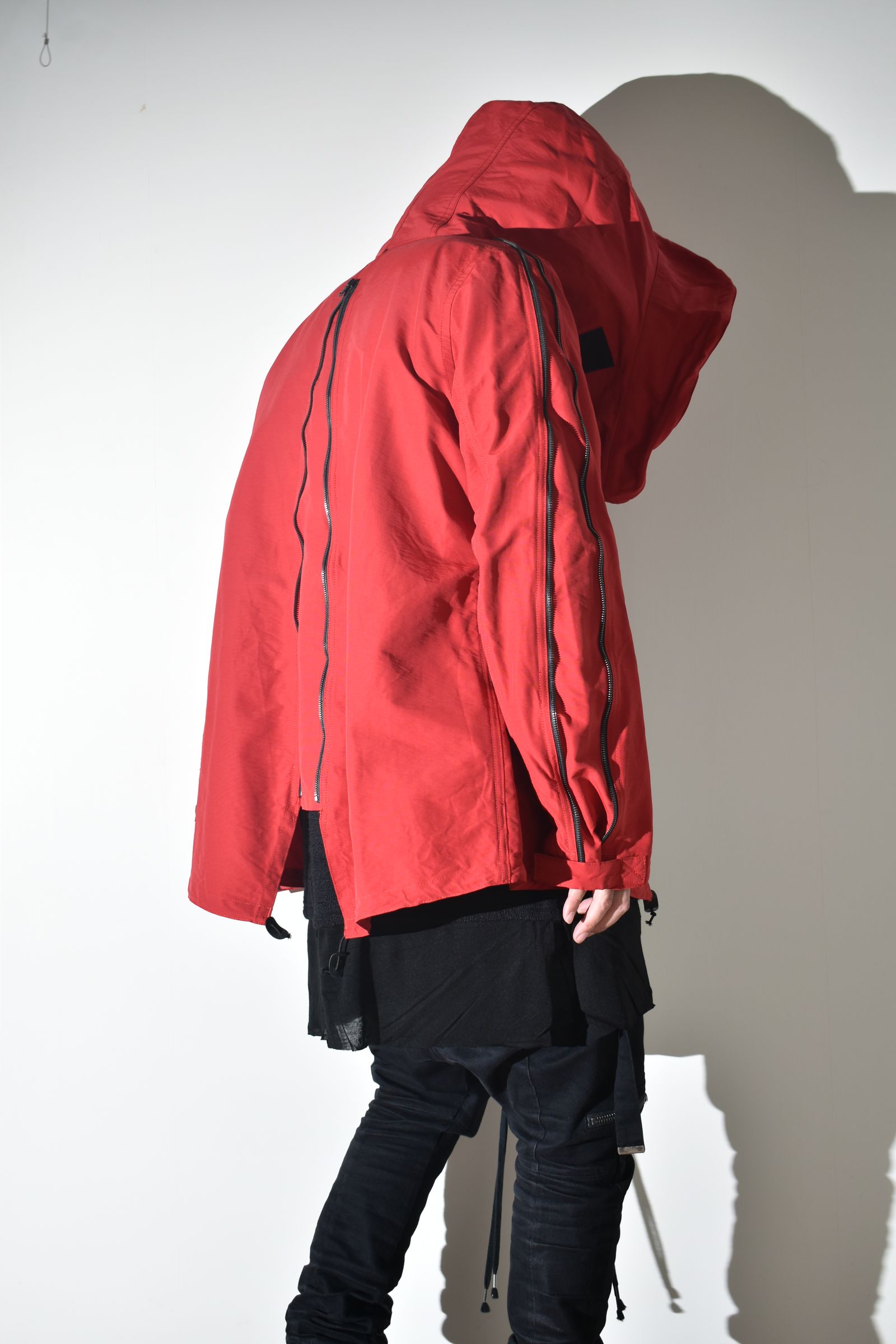 Multi Zip Short Mods Coat"Red" / マルチジップショートモッズコート"レッド"