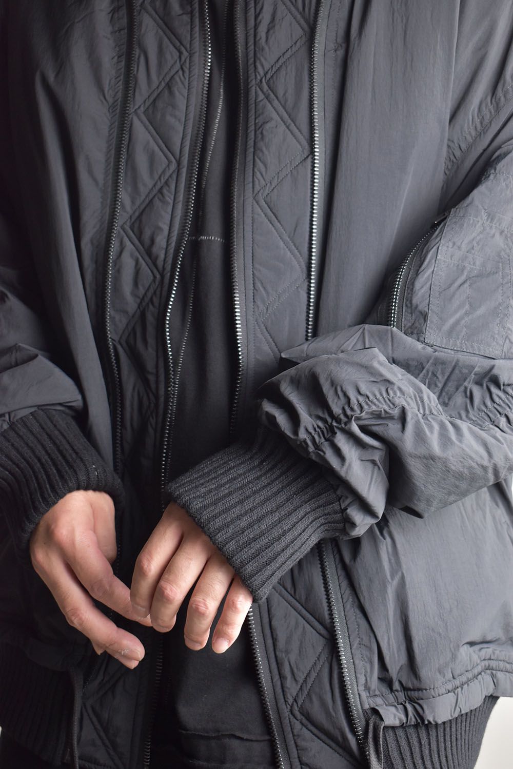 Over Sized Bomber Jacket"Black" / オーバーサイズボンバージャケット"ブラック"