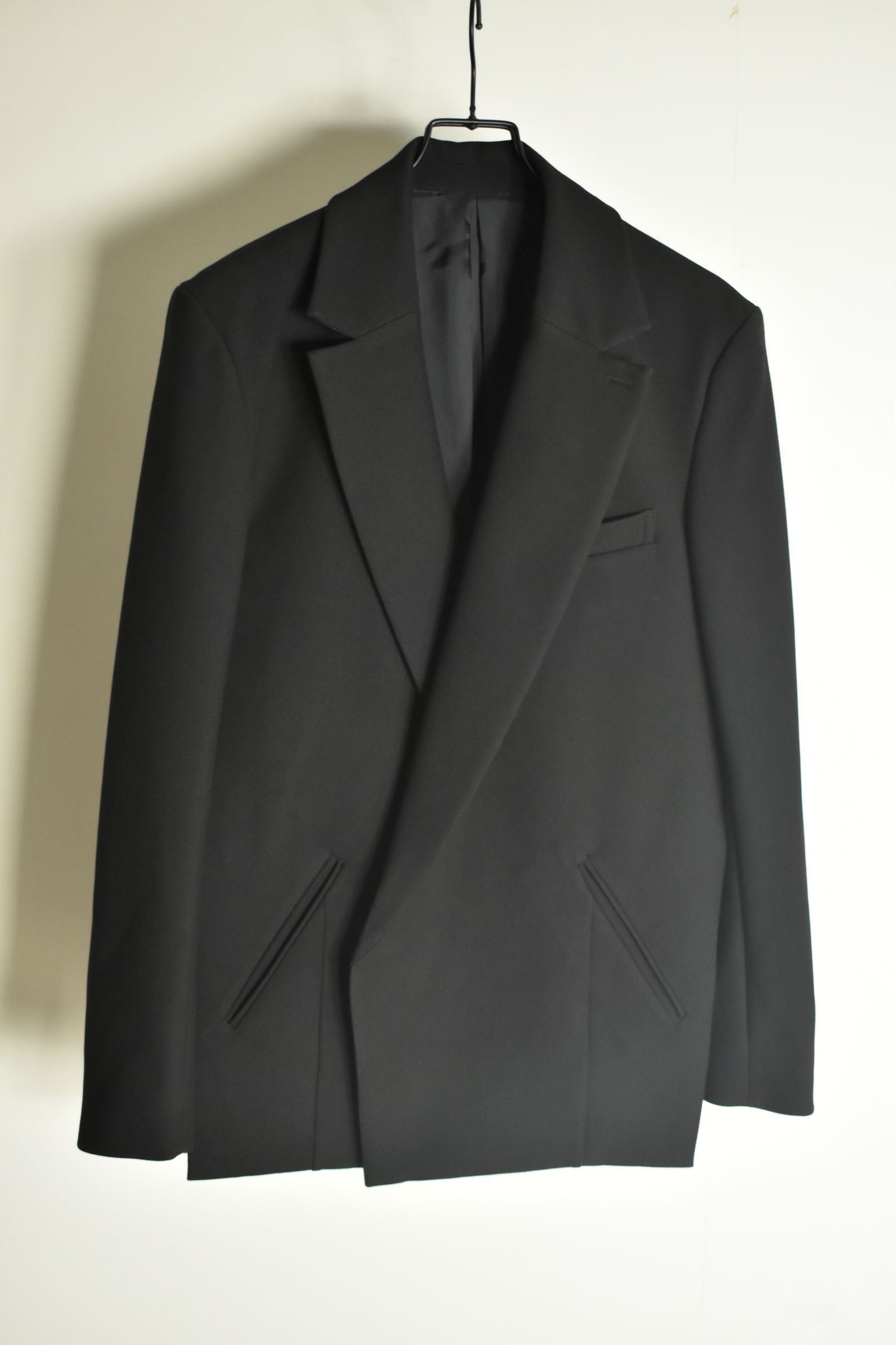 Notch Lapel Double Breasted Tailored Jacket "Black" / ノッチドラペルダブルブレストテーラードジャケット"ブラック"