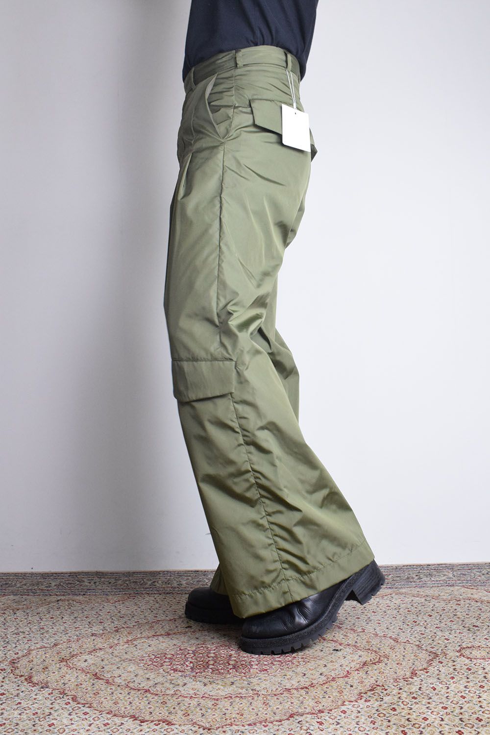 Shingle Flap Baggy Trousers "Military Green" / シンフラップバギートラウザー"ミリタリーグリーン"