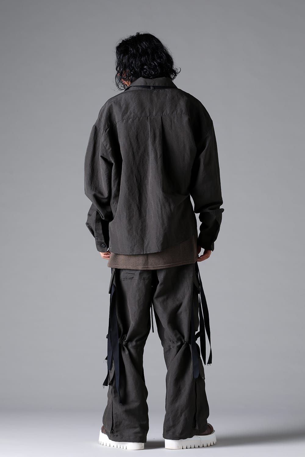 《2026SS先行予約》Wide Short Shirts"Black / Stone /Khaki /D.Grey / ST×GY" / ワイドショートシャツ"ブラック/ストーン/カーキ/ダークグレー/ストライプ×ダークグレー"