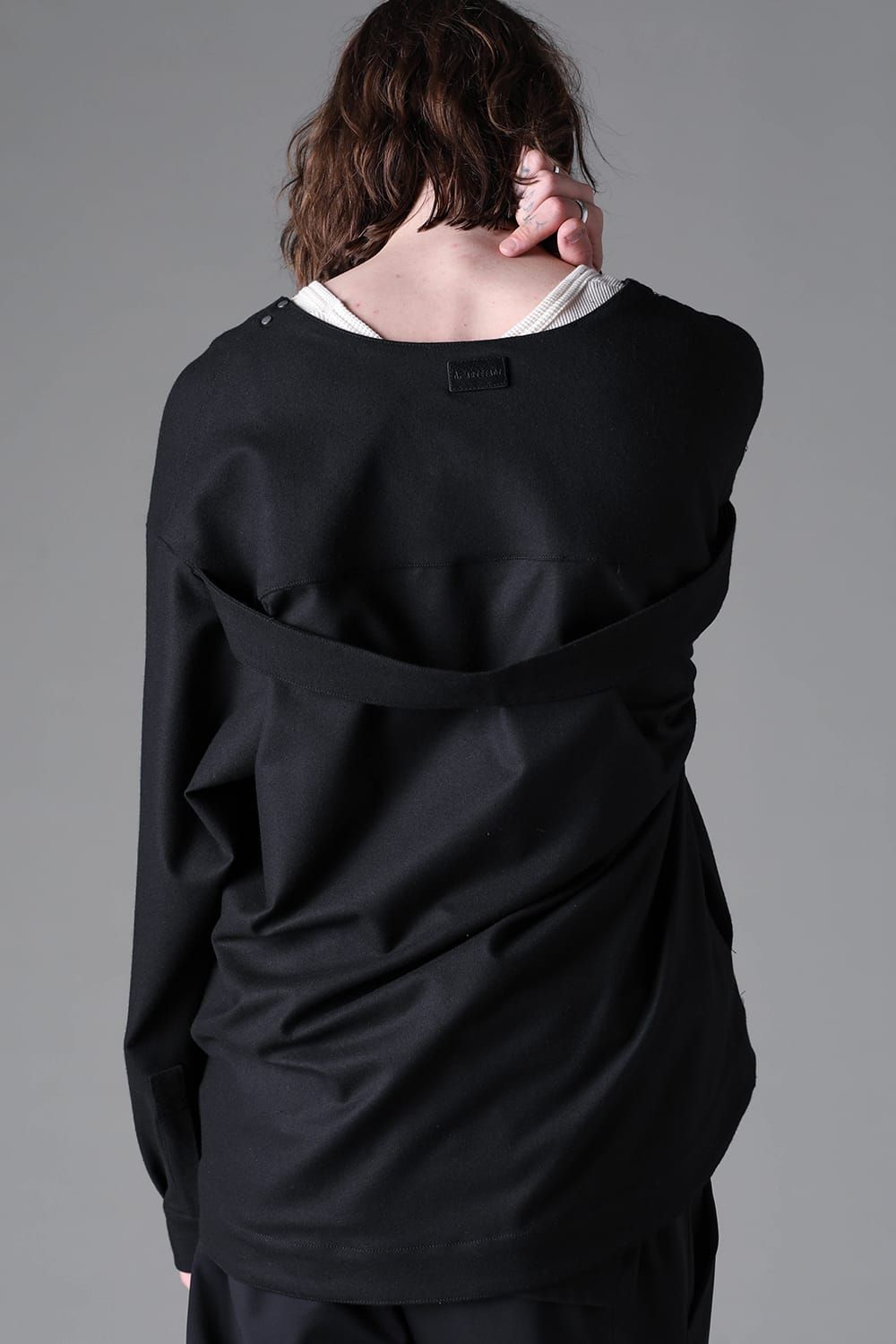 《2026AW先行予約》Cardigan Shirts"Black / L.Grey" / カーディガンシャツ"ブラック/ライトグレー"