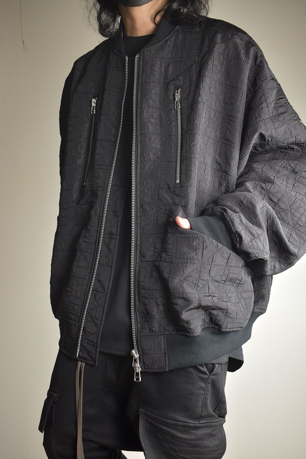 Geometry Jumbo MA-1 Blouson"Black" / ジオメトリージャンボMA-1ブルゾン"ブラック"