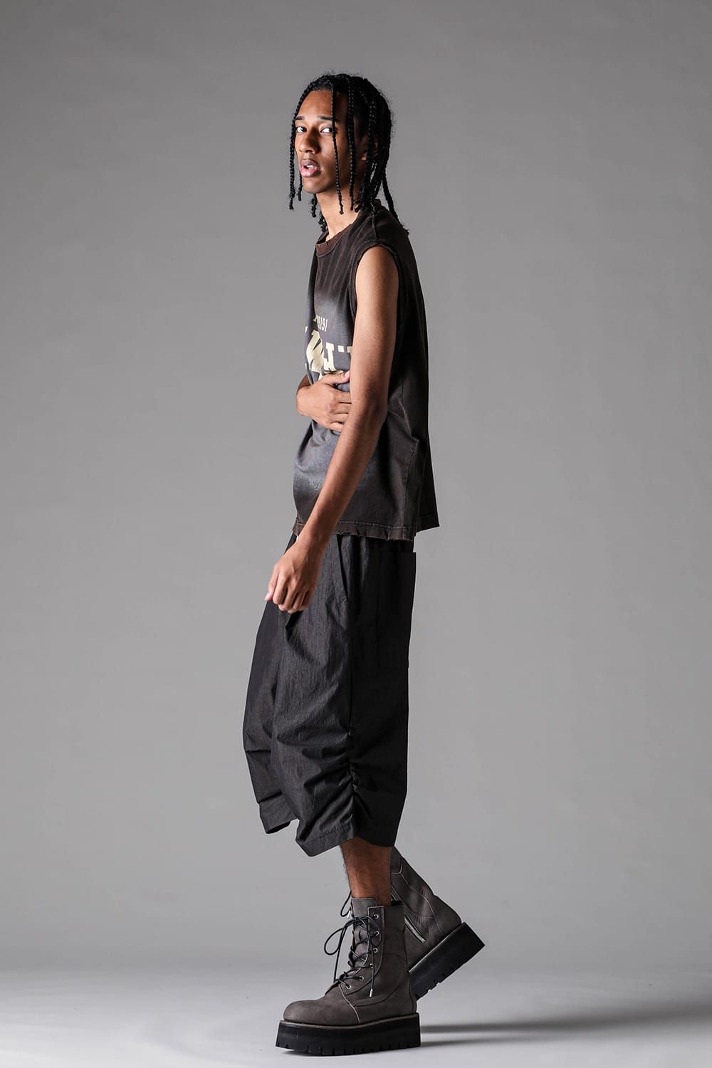《2027SS先行予約》AFRGMNT Short Tank "Burnt Black / Ecru / Smoky Indigo / Ash Mint " / AFRGMNT ショートタンク"バーントブラック / エクリュ /スモーキーインディゴ /アッシュミント"