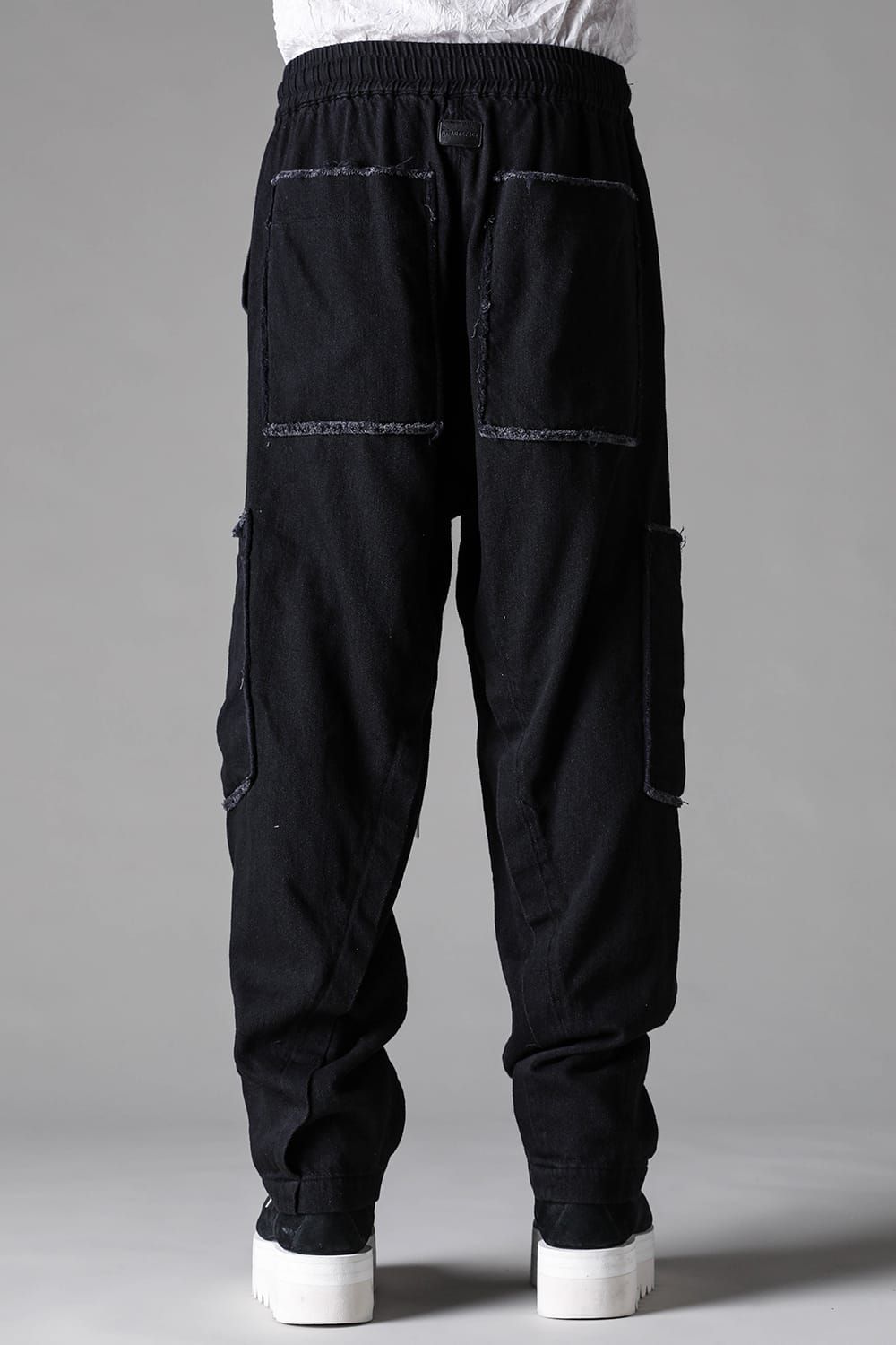 《2027SS先行予約》Loose Denim Wide Cargo Pants"Black" / ルーズデニムワイドカーゴパンツ"ブラック"