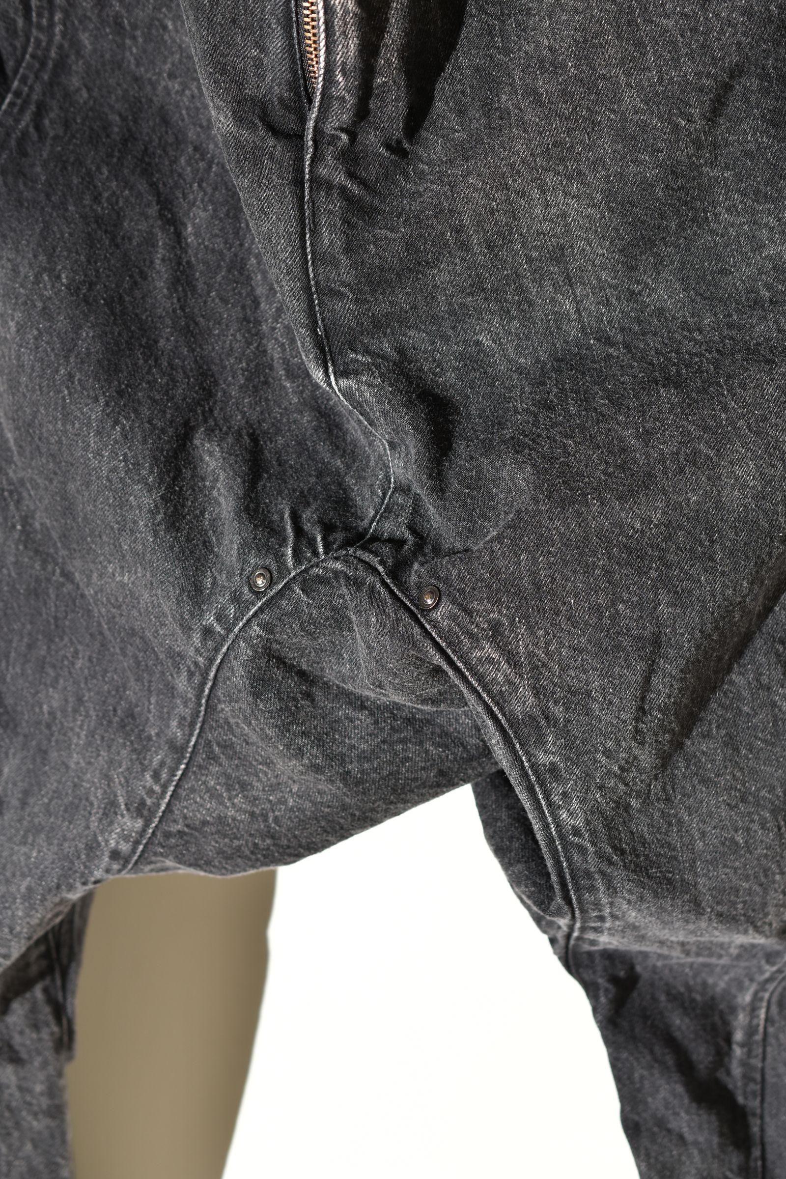 Sarrouel Denim Pants "Mist Bleach Black" / サルエルデニムパンツ "ミストブリーチブラック"