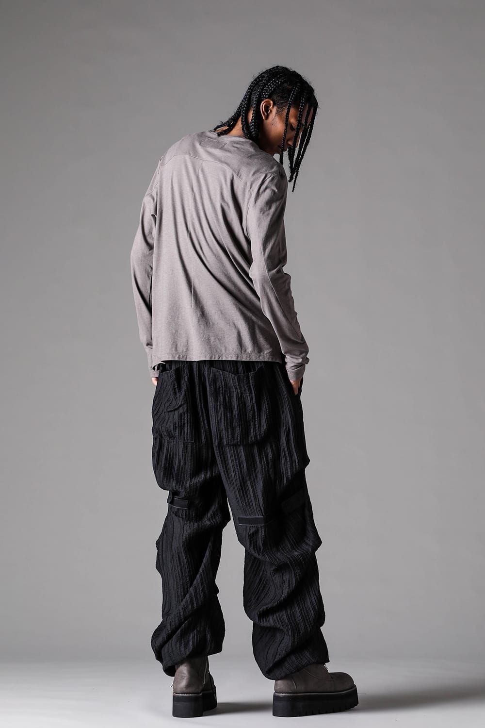 《2027SS先行予約》Henley Neck Long Sleeve "Black / Ivory / Greige / Ice Blue / Pale Shell" / ヘンリーネックロングスリーブ"ブラック/アイボリー/グレージュ/アイスブルー/ペイルシェル"