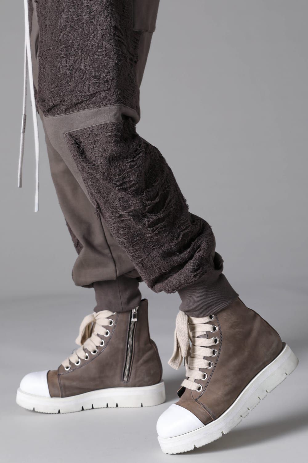 《2026AW先行予約》Paneld Sarrouel Easy Pants"Black / Khaki" / パネルサルエルイージーパンツ"ブラック/カーキ"